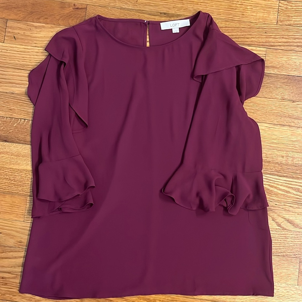 Medium Loft Maroon Blouse